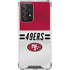NFL San Francisco 49ers White Striped Galaxy A52 5G Clear Case